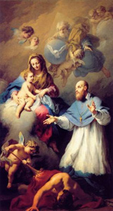 Jungfrau mit Kind und Franz von Sales (J. Amigoni–Venedig/ Chiesa S. Maria della Fava )